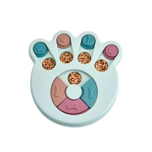 Toy for rabbit puzzle treats blue