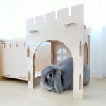 wooden rabbit castle