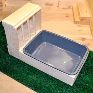 rabbit litter tray with hay rack