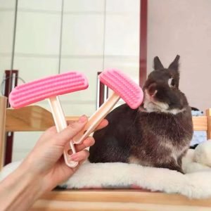 Rabbit Brush in Silicone, Gentle Grooming Your Bun Loves