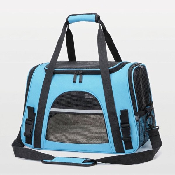rabbit carrier blue with cushion