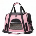 rabbit carrier pink with cushion