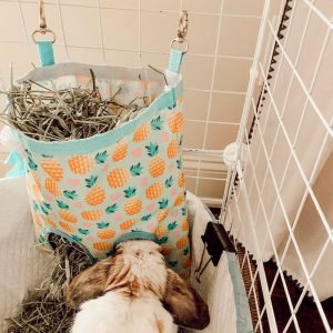 Rabbit Hay Feeder in Fabric, Fresh Hay on Demand