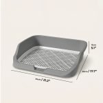 Bunny litter box grey size
