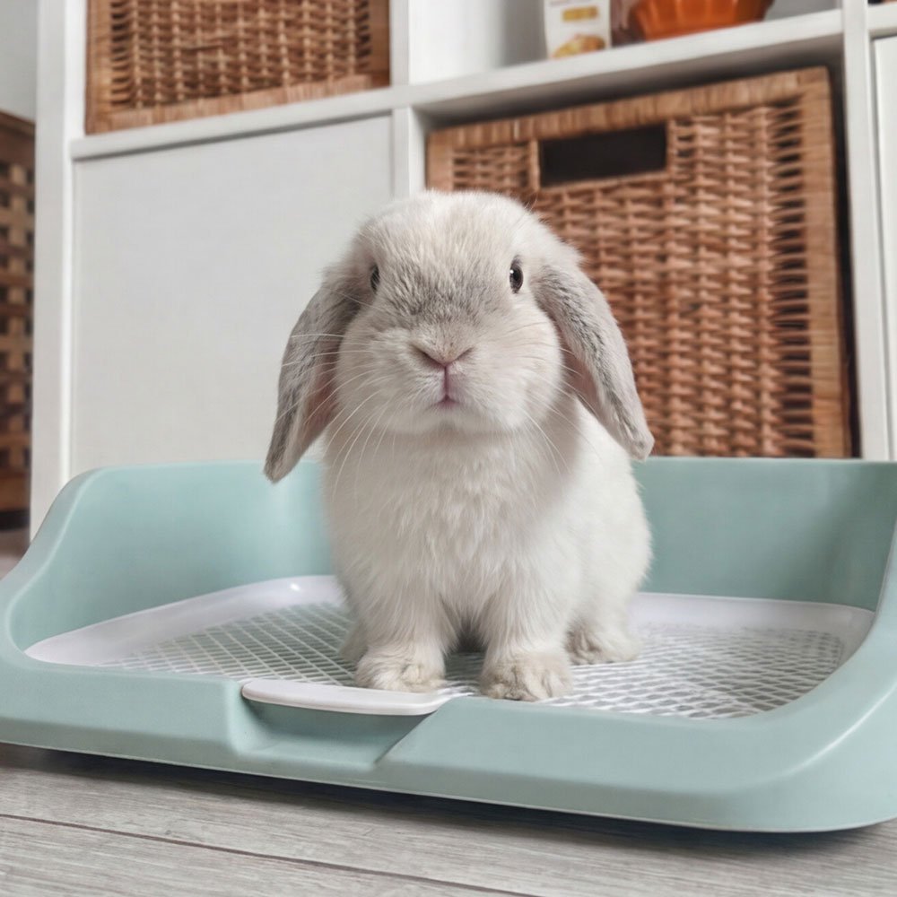 Rabbit enjoying a well-designed living space