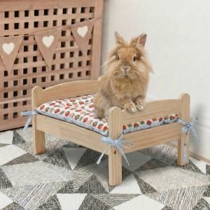 Rabbit bed reversible cushion for wooden bed