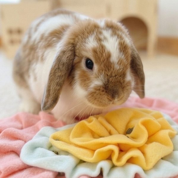 Rabbit toy foraging mat cute