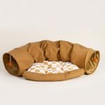 Rabbit tunnel brown cushion