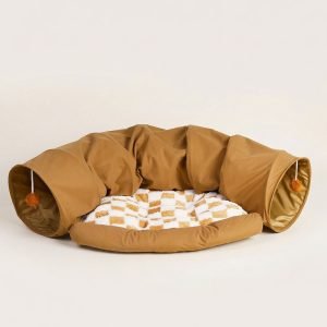Rabbit tunnel brown cushion