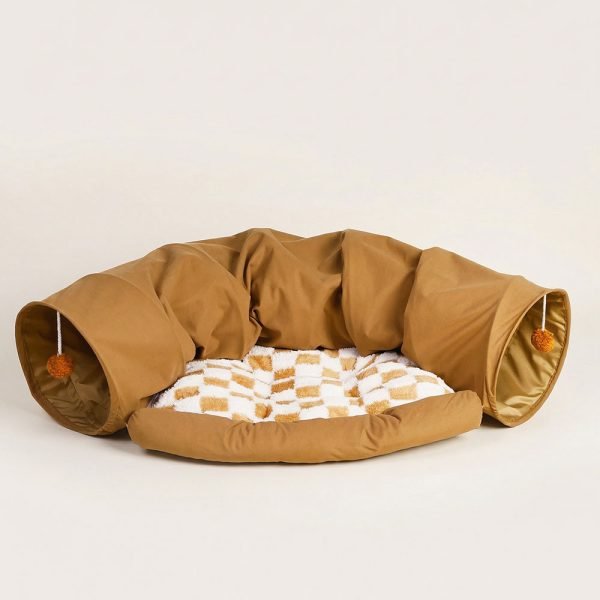 Rabbit tunnel brown cushion