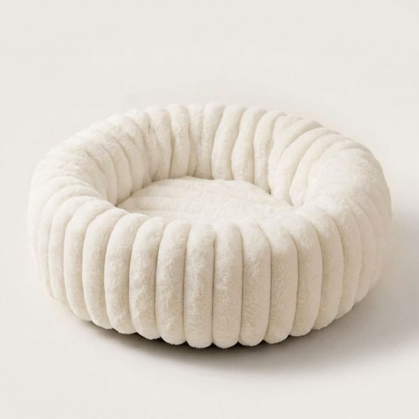 beige round rabbit bed