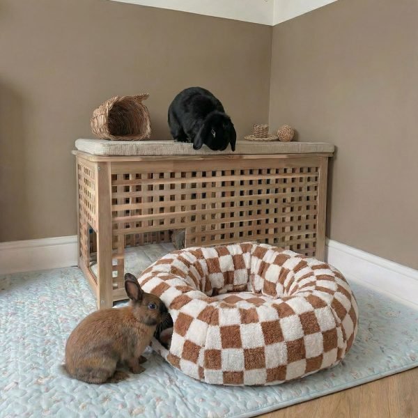 brown rabbit tunnel round