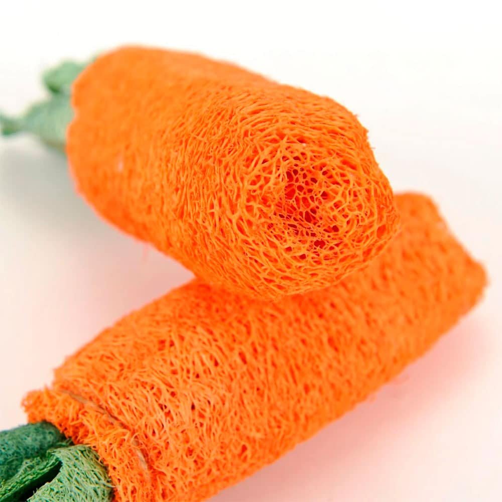 Natural rabbit chew toy carrot