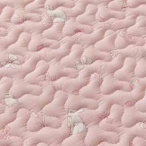 pink rabbit mat