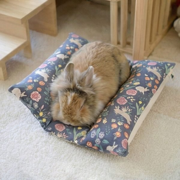 rabbit bed cosy navy