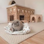 rabbit bed cosy white