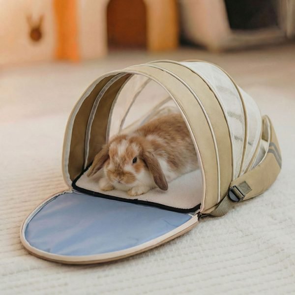 rabbit carrier bag open