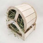 rabbit hay wheel rack for bunnies