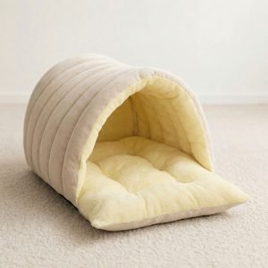 rabbit hideout beige cosy bed