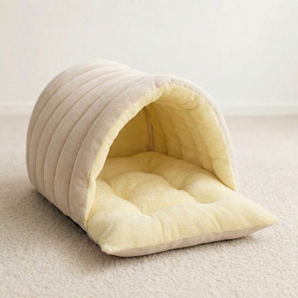rabbit hideout beige cosy bed