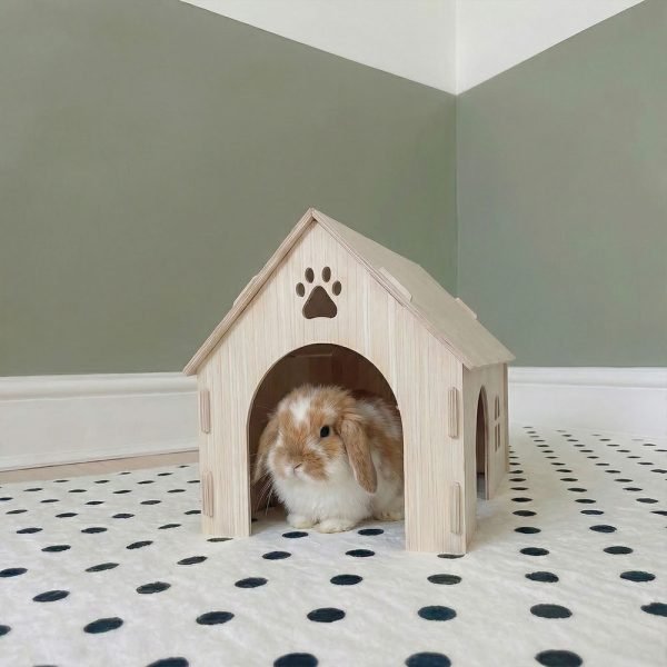 rabbit hideout in wood