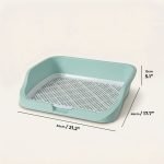 rabbit litter box blue with grid size