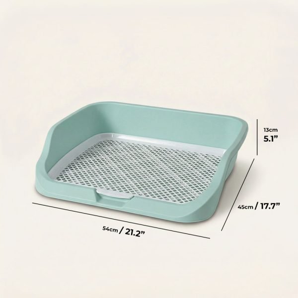 rabbit litter box blue with grid size