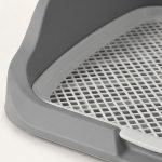 rabbit litter box grey with grid