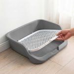 rabbit litter box with grid