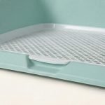 rabbit litter box with grid