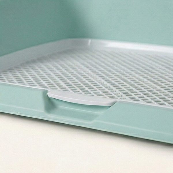 rabbit litter box with grid