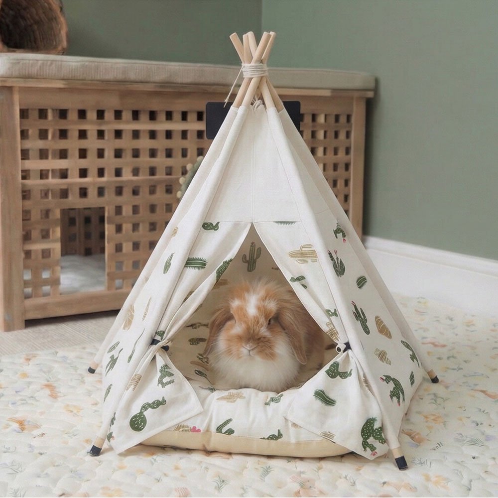 rabbit teepee cactus design