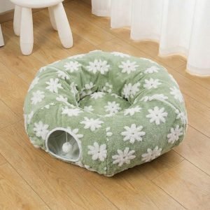 rabbit tunnel green floral