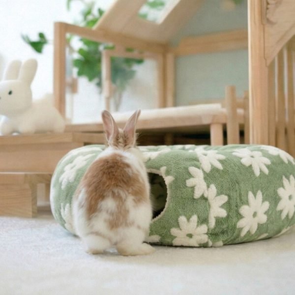 rabbit tunnel with flowers