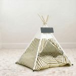 white and brown rabbit house tent