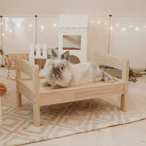 wooden rabbit bed