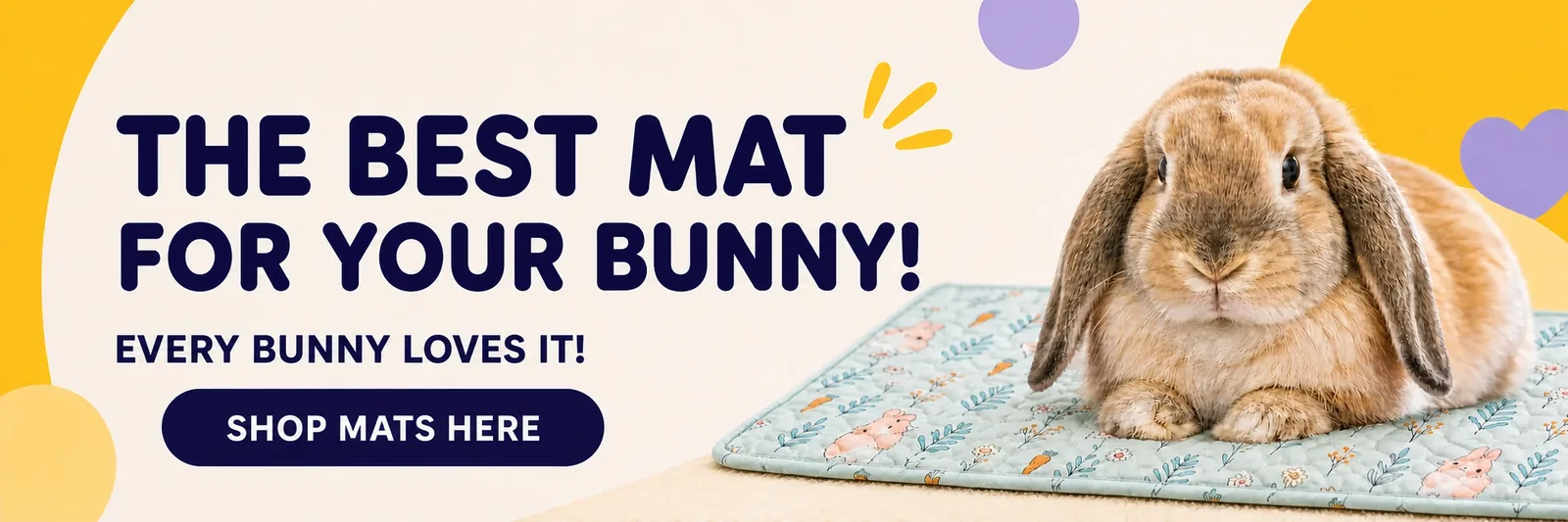 Discover a comfortable Rabbit World mat for indoor rabbits.