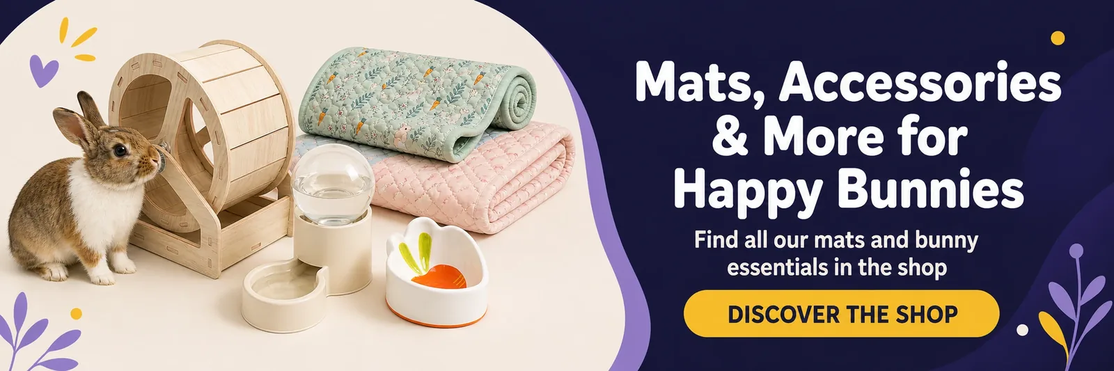 Shop Rabbit World mats and accessories for indoor bunnies.
