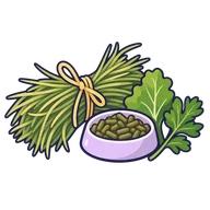 Hay and rabbit food pictogram
