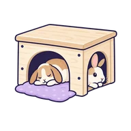 Rabbit hide and resting place pictogram